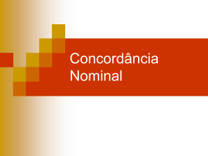 Concordância nominal - Sabine Mendes Moura