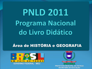 PNLD 2011 Programa Nacional do Livro Didático