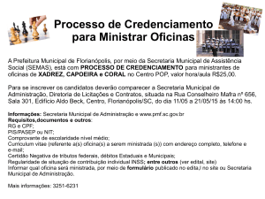 Processo de credenciamento - Prefeitura de Florianópolis