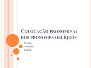 Colocação pronominal dos pronomes oblíquos