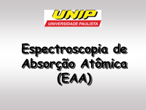 Espectroscopia de Absorção Atômica (EAA)