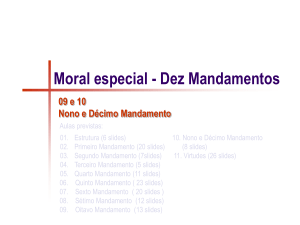 09 e 10 -- Moral especial - Nono e Décimo Mandamento