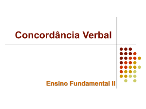 concordancia verbal