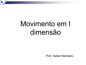 Movimento em I dimensão