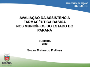 Diapositivo 1 - Escola de Saúde Pública do Paraná