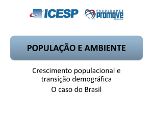 População e Ambiente – o Brasil
