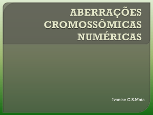 ABERRAÇÕES CROMOSSÔMICAS NUMÉRICAS