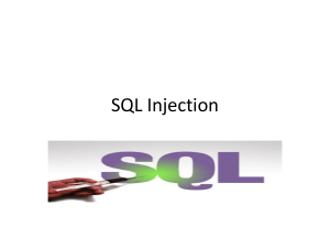 Ataques Injeção SQL