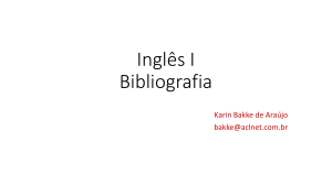 Ingles I bibliografia