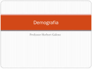 Demografia - Blog dos Professores