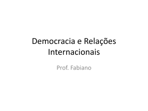 Democracia e Relacoes Internacionais