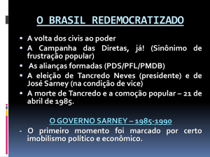 o brasil redemocratizado