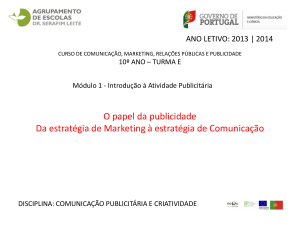 2.4 Da estratégia de Marketing à estratégia de Comunicação