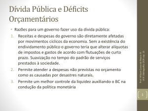 Dívida Pública e Déficts Orçamentários
