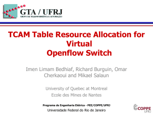 TCAM Table Resource Allocation for Virtual Openflow