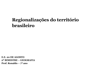 regionalização do espaço brasileiro