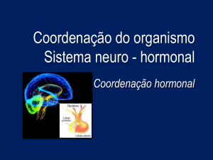 Coordenação do organismo Sistema neuro - hormonal
