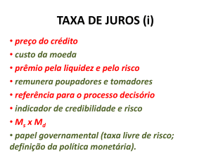 TAXA DE JUROS (i)