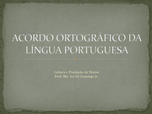 acordo ortográfico da língua portuguesa