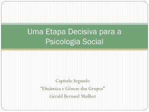 Uma etapa decisiva para a Psicologia Social, Gerald Mailhiot