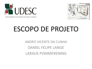 ESCOPO DE PROJETOS