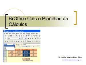 BrOffice Calc e Planilhas de Cálculos