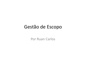 Gestão de Escopo