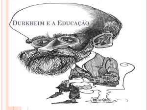 Durkheim e a Educação