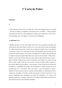 1 Carta de Pedro - Instituto das Apóstolas do Sagrado Coração de