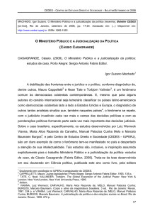 CASAGRANDE, Cássio. (2008), O Ministério Público e a