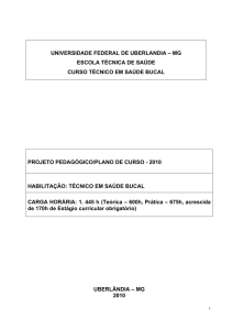 Projeto Pedagógico do Curso de Saúde Bucal