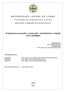 Arquitectura em pedra: construção, revestimento e relação com a