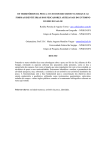 OS TERRITÓRIOS DA PESCA: O USO DOS RECURSOS