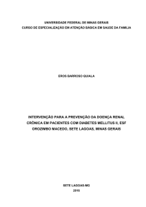 INTERVENÇÃO PARA A PREVENÇÃO DA DOENÇA RENAL