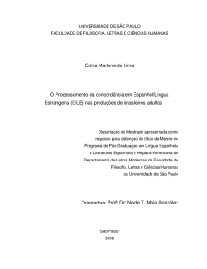 O processamento da concordância em espanhol