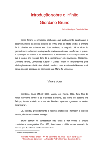 Introdução sobre o infinito Giordano Bruno