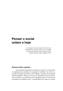 Pensar o social ontem e hoje