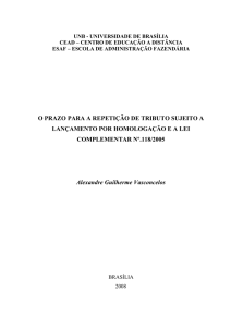 O Prazo para a Repetição de Tributo Sujeito a Lançamento
