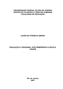 Educação e Cidadania: dos Primórdios à