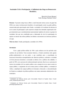 Sociedade Civil e Participação: A Influência das Ongs na