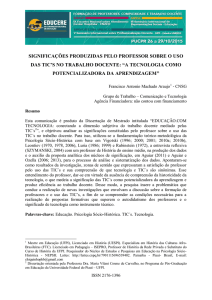 significações produzidas pelo professor sobre o uso das tic`s no