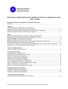 RESUMO DAS DIRETRIZES DOS PADRÕES DE PRÁTICAS