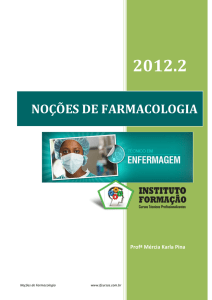 NOÇÕES DE FARMACOLOGIA