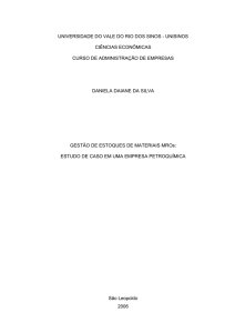 silva, d.d. gestão de estoques: estudo de caso em uma