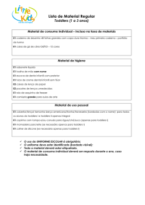 Lista de Material Regular - Little Kids