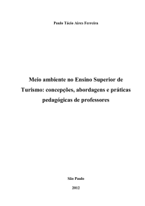 Meio ambiente no Ensino Superior de Turismo - IFSP