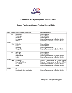 datas do provão