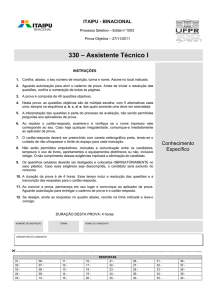 330 – Assistente Técnico I - NC