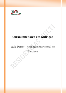 Aula demo – Residência . Avaliação nutricional do cardíaco