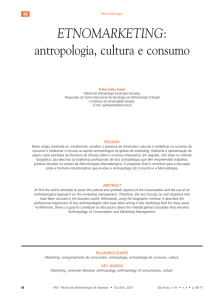 ETNOMARKETING: antropologia, cultura e consumo